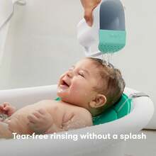 Frida Baby Control The Flow Bath Rinse Cup, Tear Free Rinser To Wash Hair And Body With Easy Grip Handle And Removable Rain Shower, Made In USA - 1 - View 9
