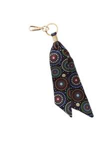 Brand New Bohemian Keychain - Fabric Printed Key Ring Pendant, Evil Eye Bag Charms, Suitable For Bags And Backpacks, Clothes Pants Hanging Ornaments - Perfect Gift For Birthdays And Special Occasions, Key Chain Ring Bag Backpack Charms Car Pendant Women Girls Gift, Wallet And Handbag Accessories