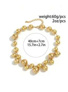 1 pièce Collier sautoir avec pendentif perle asymétrique exagéré, glamour pour femmes, business, soirée en boîte de nuit, tenue de vacances, nouveau cadeau pour les amis