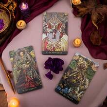 78 szt. świecących kart tarota, przenośna talia kart tarota do wróżenia, prezent wielkanocny, świąteczny, halloweenowy, angielskie karty tarota, papierowe karty do gier planszowych, wróżenie tarota, rodzinne spotkania, impreza przyjaciół, zajęcia na świeżym powietrzu - Jasny Tarot - Zobacz 4