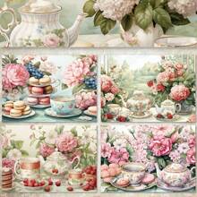 8 Stücke ästhetisches Scrapbooking-Papier A5 Muster, einseitig bedruckt Scrapbooking Decoupage Papierblock für DIY Basteln, Journaling, Sammelalbum Zubehör, Geschenkverpackung, Fotoalbum Deko Bastelpapier