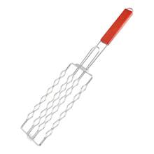 Stainless Steel Barbecue Basket - Ideal Choice For Sausages, Picnics And Camping - Essential Barbecue Accessory For Camping | Stainless Steel Material | Sturdy And Durable, Sausage Rack