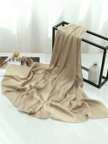 FADZOYLE 1pc Elegant Crepe Crinkled Solid Color Scarf Texture Satin Hijab Shawls And Wraps Silky Feeling Long Soft Headscarf Headbands Bandana Beach Cover Up Sarong Daily Life Evening Party Dresses Wedding Party Balls Banquets Bridesmaid Scarves Headscarfs Women Accessories - 2203MTG001 Scarf - View 10