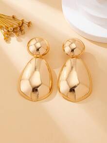 1 đôi bông tai Fation, bề mặt trong suốt, kiểu dáng mạnh mẽ. - Giọt nước được chải - Xem 5