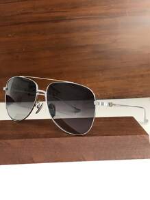 CHARMLIBRARY 2025 New Arrival Pure Titanium Fashion Glasses, Unisex Vintage Double Bridge Wide Face Fashion Punk Retro Fashion Glasses, Beach Resort Casual Eyewear, Decoration Glasses
