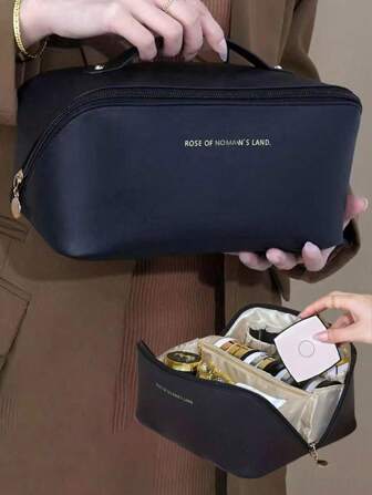 1个大容量防水化妆包，化妆品收纳盒，洗漱用品整理包，适合收纳化妆刷、眼影、口红、护肤品、牙刷、香皂、梳子、首饰和数码产品，化妆包，化妆袋，化妆品收纳包，旅行化妆包，化妆配件，小型化妆包，化妆包，大型化妆包，圣诞礼物，收纳袋，旅行收纳袋，手拿包/小手提包，化妆品整理包，收纳袋，刷子架，迷你收纳袋，大容量收纳袋，女士礼物，圣诞礼物，女士礼物创意