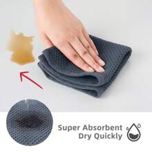 100% Cotton Kitchen Dish Cloth, 6pcs/Pack Waffle Weave Super Absorbent Dish Towels, Quick Drying Dishcloth For Fast Dish Drying, 12"X12"