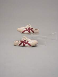 Summer's Popular New Women's Flat Shoes, Retro Perforated Breathable Upper, Mary Jane Casual Shoes, Simple And Cute Flat Casual Shoes, Light And Breathable, One-Step Lace-Up Closed Half-Support Casual Shoes, Versatile, Light And Suitable For Daily Wear, Fashionable And Multi-Functional