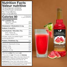 Syruvia Watermelon Syrup (25.4 Fl Oz) - Refreshing Watermelon Flavor In Every Drop – Kosher, Gluten-Free, Perfect For Elevating Your Culinary And Beverage Adventures - 25.4 Fl Oz - View 2