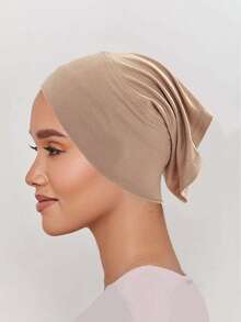 FADZOYLE 纯色内衬头巾帽头带弹性透气管状头巾帽衬垫长袍日常女士面纱