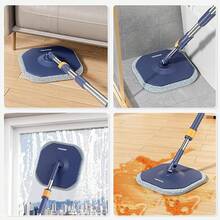 Mop And Bucket Set With 2 Microfiber Mop Pads, Spin Mop With Dirty/Clean Water Separation System, Deep-Cleaning Mops For Floors, Versatile Mops For Walls - 52'' Spin Mop + 2 Microfiber Pads - View 7