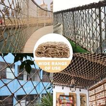 Vintage Style Jute Rope Net As A Natural Plant Support, Suitable For Climbing Plants And Beans, Outdoor Garden Decoration, Suitable As An Indoor Plant Stand, Home Decoration, Simple Garden Fence