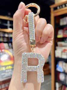 26 件英文字母形状水钻钥匙扣，闪亮钻石设计汽车钥匙扣，创意钥匙扣，通用，送给司机的礼物 - 均碼 - 查看 28