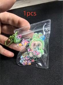 Cute Transparent Design Jingle Bell Keychain, Pendant, Hanging Charm For Party Gift, Graduation Gift, Eid Al-Adha Gift, Pocket Decoration, Rattle Keychain