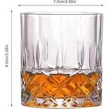 250ml Crystal Glass Cup, 1pc & 2pcs Set Scotch Whisky, Cocktail, Brandy, Rum Glass, Suitable For Family Gathering, Party, Bar, Hotel Restaurant Catering, Microwave & Freezer Friendly (-18°C To 220°C) - Clear - View 3