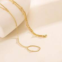 MBW Gold Bracelets Women, Dainty 14K Gold Plated Bracelet Stack Beaded Chain Bracelet Set Thin Small Cute Paperclip Bracelets Fashion Waterproof Jewelry Gold Accessories Women - HC GD3 - 查看 5