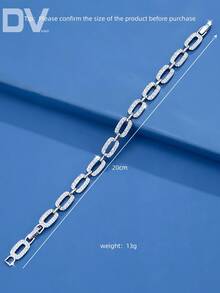 DV JEWELRY 1 件奢华女士镀白金锆石手链，优雅珠宝，适合约会、婚礼、派对、周年纪念