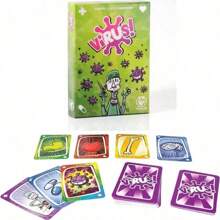 1 pieza Juego de cartas del Virus Goliat, el juego de cartas contagiosamente divertido, color verde, adecuado como regalo de Halloween, Navidad, juego de mesa, ¡regalo festivo!