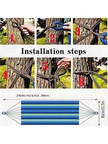 三合一吊床：这款便携式吊床采用舒适面料制成，配有旅行袋和环保绳索，是花园露营、户外/室内露台、阳台、后院、海滩和公园的理想之选。（260厘米*80厘米/260厘米*100厘米）