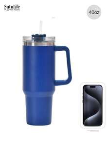 1个40盎司可重复使用真空保温水瓶，带提手、防漏盖和吸管，可长时间保温/保冷。 - 40盎司 - 查看 40