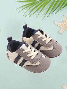 Toddler Boys Casual Cartoon Soft Sole Non-Slip Shoes, 0-1 Years Old Infant Sports Shoes, Outdoor Crawling Shoes For All Seasons - Grey - View 2