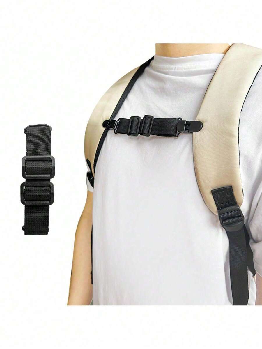 Backpack Chest Buckle Accessory, Adjustable Outdoor Backpack Shoulder Strap Fixing Strap, Anti-Slip Strap, School Bag - Multicolor - View 1