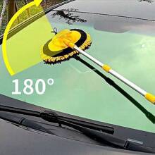 3 Section Car Wash Mop Head Microfibre Telescopic Cleaning Brush Wash Cleaner