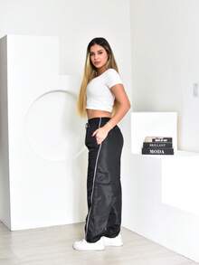 Tactel Women's Premium Gym Street Modal 3-Pocket Pants - Black - View 2