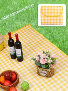 1件装户外便携式可折叠加厚防水防潮垫，大号加厚防水防沙垫，可折叠防水野餐垫，适用于户外、露营、毕业季与家人朋友野餐