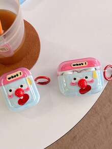 1 件红鼻子表情蓝牙耳机盒适用于 Apple 1/2/3/4、Pro/Pro2 保护套