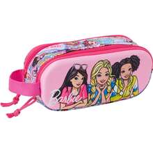 Mattel 3D Barbie School Double Pencil Case - Large Embossed Pencil Case For Boys And Girls - Pencil Case With Double Compartment, Fun And Spacious Design - متعدد الألوان - مشاهدة 3