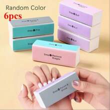 1/3/6/12pcs Square Nail Files, Nail Art Sponge Buffer Blocks Polishers, Manicure And Pedicure Buffing And Care Tools, Suitable For Beginner Nail Salons