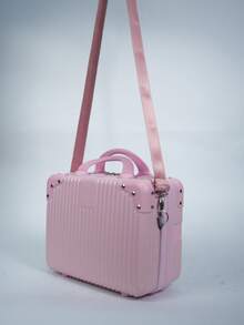 8-Piece ABS Suitcase Set With 360° Wheels And Studded Details – Stylish And Functional - 粉色 - 查看 8