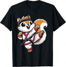Squirrel Jiu Jitsu Fighter Brazilian Bjj Martial Arts Mma T-Shirt Gift For Firefighter Teacher Appreciation Gift - màu đen - Xem 1