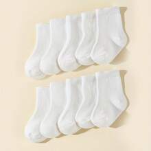1/5/10/20 Paar Baby Einfarbige Socken, kurze & halbe Wadensocken, Jungen & Mädchen, koreanischer Stil, geeignet für Zuhause, alle Jahreszeiten