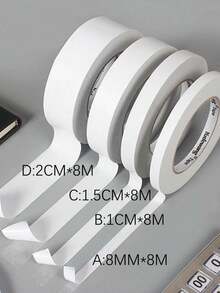 双面强力超薄透明胶带 - 强力粘合，适用于办公室、学校、DIY、剪贴簿、艺术、工艺品、卡片和返校礼物