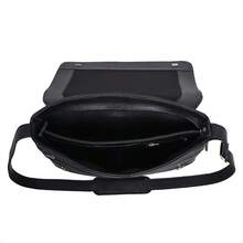 Men's Crossbody Briefcase Shoulder Bag With 15.6" Laptop - Black - View 3