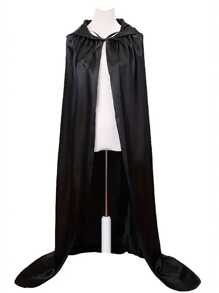 Capa de 110-200cm para adultos en Halloween, capa de la muerte de tela de colores, capa de demonio mago, túnica de mago medieval, capa del segador, accesorio de vestimenta para club nocturno y bar, disfraz de festival capa negra
