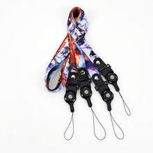 哪吒与敖丙蛇年卡通可拆卸斜挎手机挂绳带指环，学校用品，返校