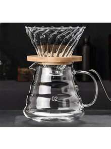 1PC Coffee Server, Standard Glass Coffee Carafe, Coffee Pot, Clear 300ML/500ML/700ML Glass Coffee Server For Drip Coffee Maker, Standard Glass Coffee Carafe, Coffee Pot With Lid, Clear Back To School - Multicolor - View 14