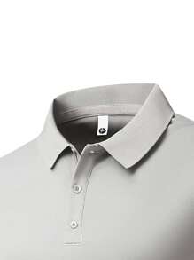 Men's Casual Polo Shirt, Glossy Fabric, Versatile For Daily Commuting, Breathable & Quick-Dry Spring/Summer Top