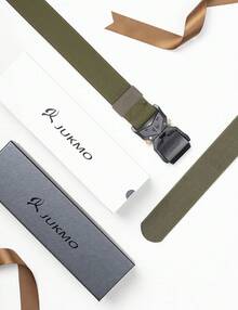 JUKMO Tactical Belt, Hiking Rigger 1.5 Nylon Web Work Belt With Heavy Duty Quick Release - 艾米.格林 - 查看 6