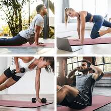 Yogamatte – Dicke Yogamatten für Frauen und Männer, Trainingsmatte aus hochdichtem NBR-Schaum, rutschfest und schweißresistent, ideal für Pilates, Heimfitness und Heimtraining. - Verschiedenfarbig - Übersicht 9
