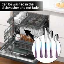 20-Pieces Rose Gold And Black Silverware Sets For 4,Black Handle Stainless Steel Cutlery Set, Include Forks Spoons And Knives Set, Dishwasher Safe Utensil Sets For Home Restaurant