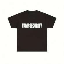 Play Carti Vamp Security T-Shirts - Whole Lotta Red - Narcissist Tour MerchPm 220G Cotton T-Shirt – Durable Yet Soft Blending Street, Retro, And Minimalist Vibes – Perfect For Daily Wear, Work, Weekend Outings, Or Lounging – I Gift For Him Or Her, Birthday, Annrsary, Or Just Because - Black - View 1