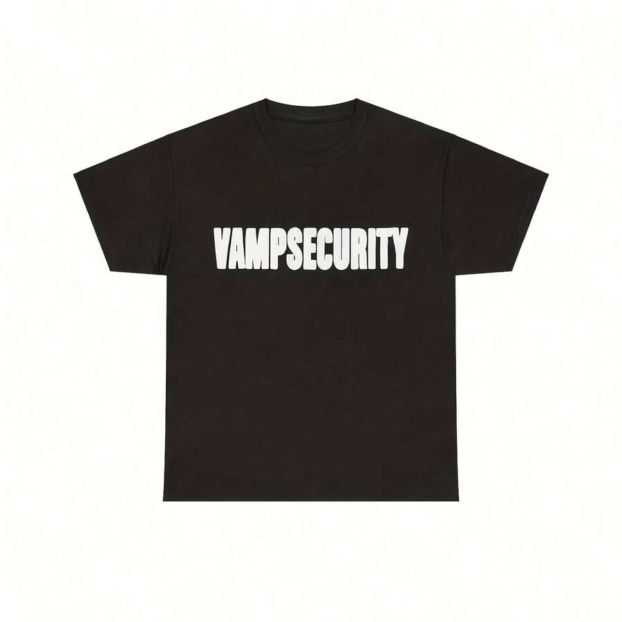 Play Carti Vamp Security T-Shirts - Whole Lotta Red - Narcissist Tour MerchPm 220G Cotton T-Shirt – Durable Yet Soft Blending Street, Retro, And Minimalist Vibes – Perfect For Daily Wear, Work, Weekend Outings, Or Lounging – I Gift For Him Or Her, Birthday, Annrsary, Or Just Because - Black - View 1
