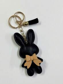 Mặt dây chuyền móc khóa thỏ da - Phụ kiện hình động vật dễ thương có móc khóa túi và quà tặng kết hợp phong cách cho bạn bè và các cặp đôi - Nhiều màu - Xem 15