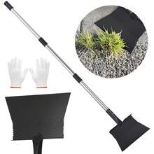 Multifunctional Heavy-Duty Steel Garden Shovel – 136cm Adjustable Handle, For Weeding, Digging, Lawn Edging & Ice Removal - Black - View 11