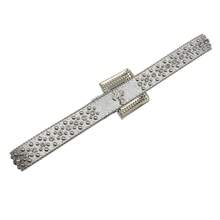 Cross Rhinestone Belt Women Rivet Alloy Rhinestone Diamond Needle Buckle Punk Style European And American Hip Hop Style - Silver - View 3