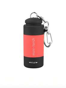 3pcs Mini Keychain LED Flashlight Portable Light Rechargeable Multifunction Outdoor Torch With Bag Clip For Hiking Camping Fishing Running Emergency Lighting, Camping Accessories